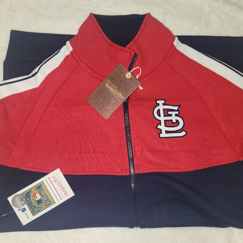 MLB Track Jacket St Louis Cardinals  Mitchell & Ness  New with tags